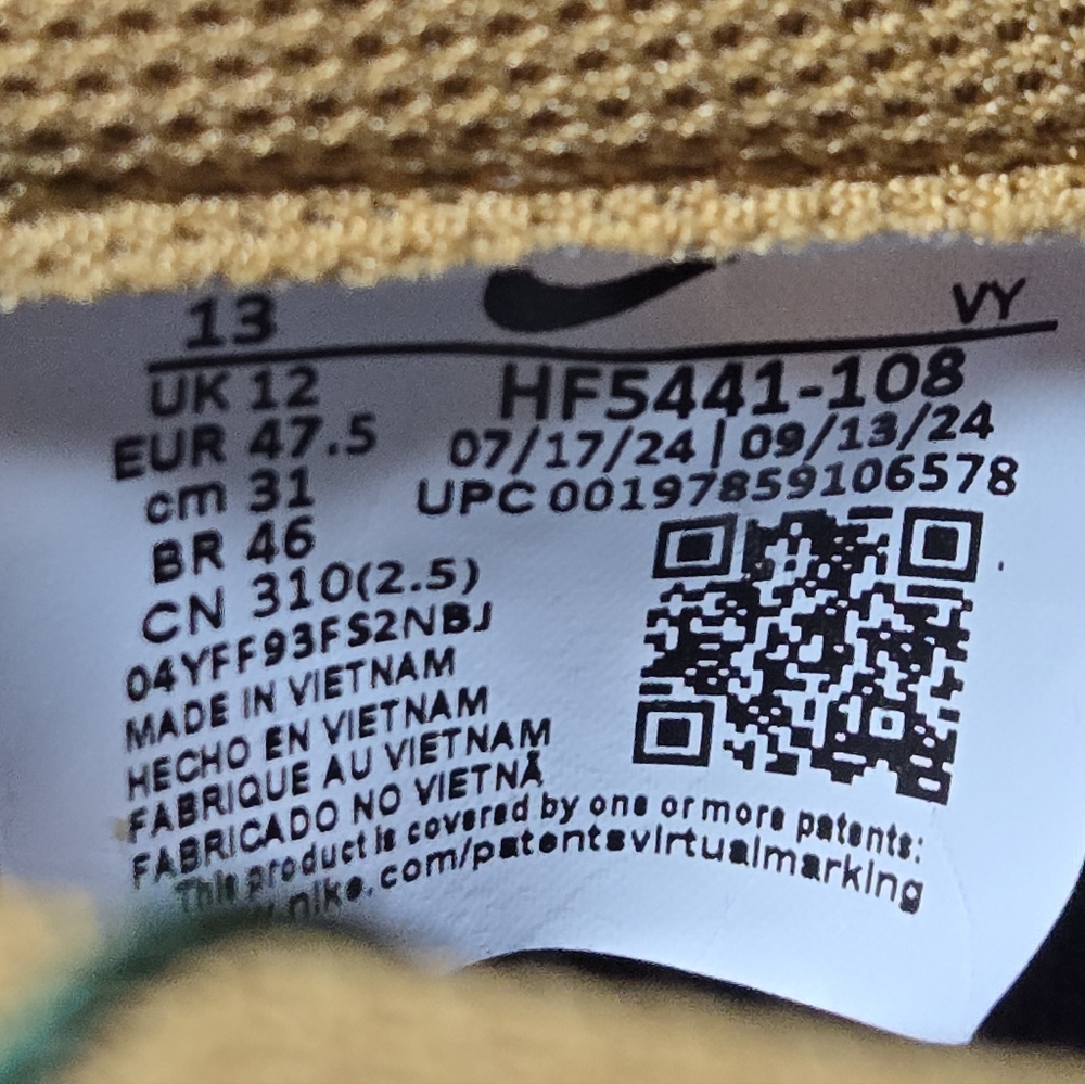 Nike Dunk Low Pale Ivory White Wheat HF5441-108 Mens Size 13 New In Box - Picture 6 of 7